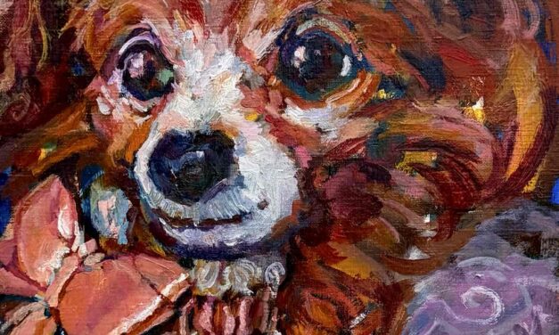 NEW | 油彩 x 油彩用紙  | 30 x 24cm  #犬 #現代アート