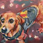NEW | 油彩 x 油彩用紙  | 30 x 24cm  #犬 #現代アート