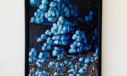 new | 夜空のまち | 油彩 x キャンバス | 72 x 50cm #現代アート