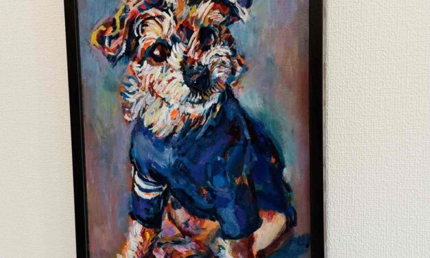 SOLD | 油彩 x 油彩用紙  | 30 x 24cm | OTANI. #犬