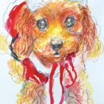 NEW | ドローイング x 紙  | 29 x 22cm #犬