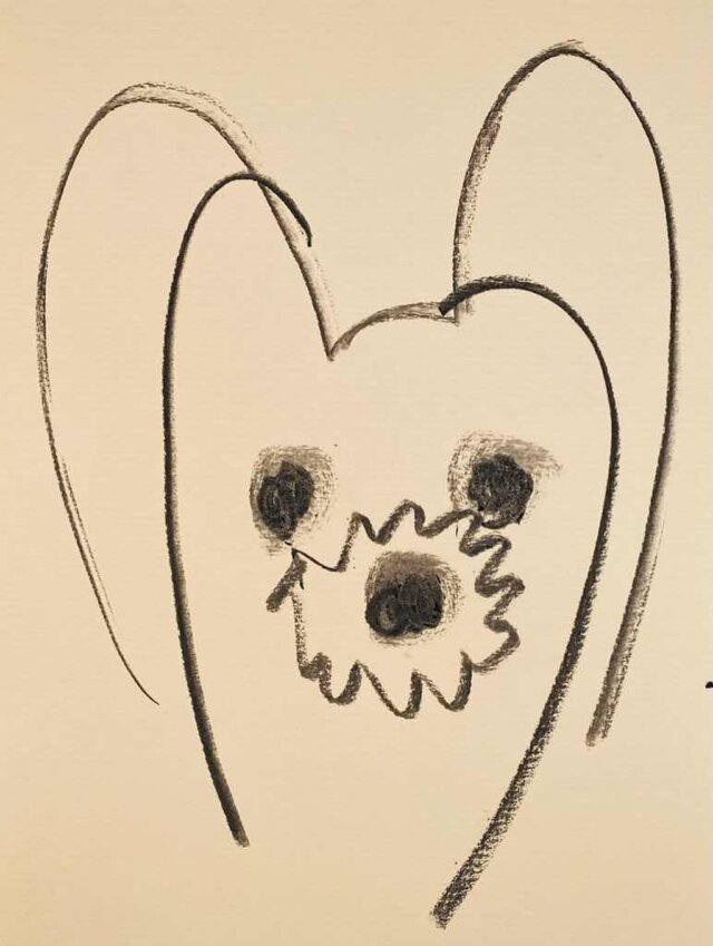 ドローイング 木炭画 🔥手作り木炭で自画像デッサン🔥 手作りの栗、カナメモチ