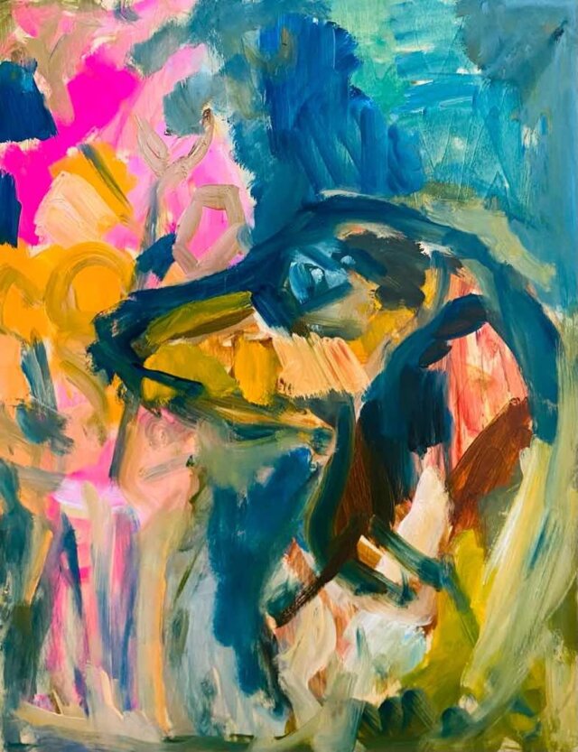 描きかけの絵 | 130 x 130cm | 油彩xキャンバス | 2018 ＃現代