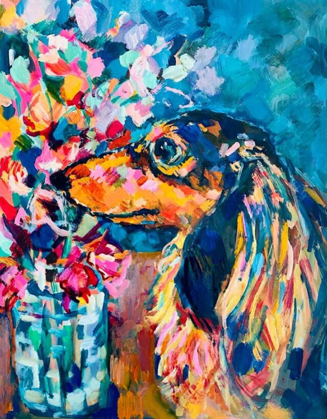 犬の油彩画 NEW | 柴犬 | 油彩 x 紙 | 24 x 30cm | 2022 #犬