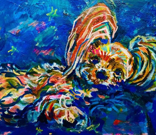 油絵　絵画　絵　アート　現代アート【my】 描きかけの絵／54x72cm 油彩xキャンバス 2018 ＃現代アート | 大谷太郎