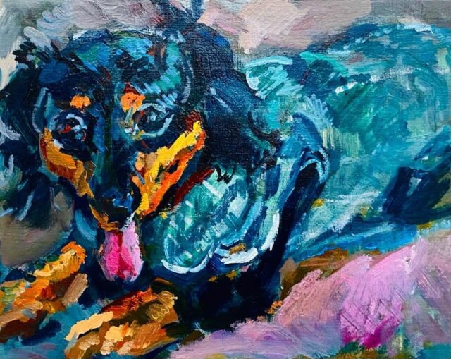 描きかけの絵 | 130 x 130cm | 油彩xキャンバス | 2018 ＃現代アート