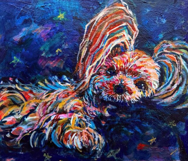 描きかけの絵 | 130 x 130cm | 油彩xキャンバス | 2018 ＃現代アート