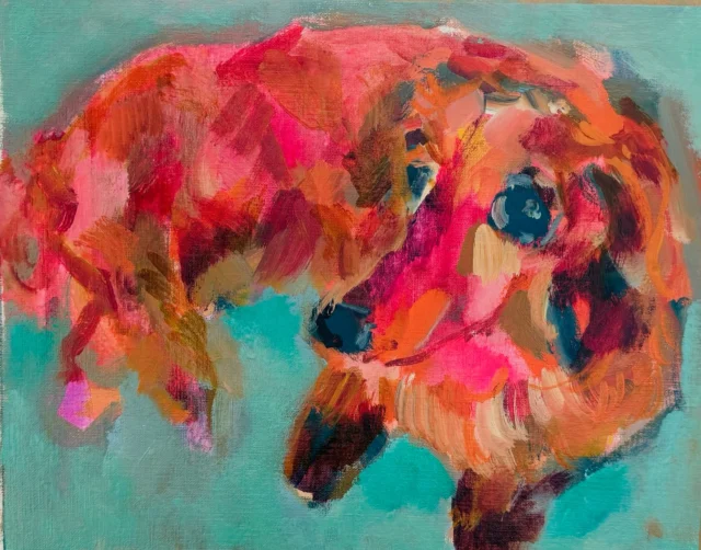 NEW | ビションフリーゼ | 油彩 x 紙 | 30 x 24cm | 2022